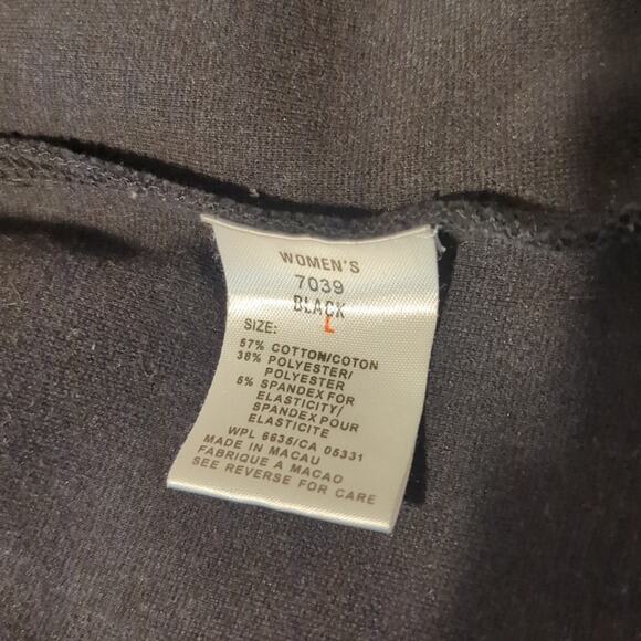 Woolrich Black Bomber Style Full Zip Sweatshirt Women's Size L - Picture 7 of 8